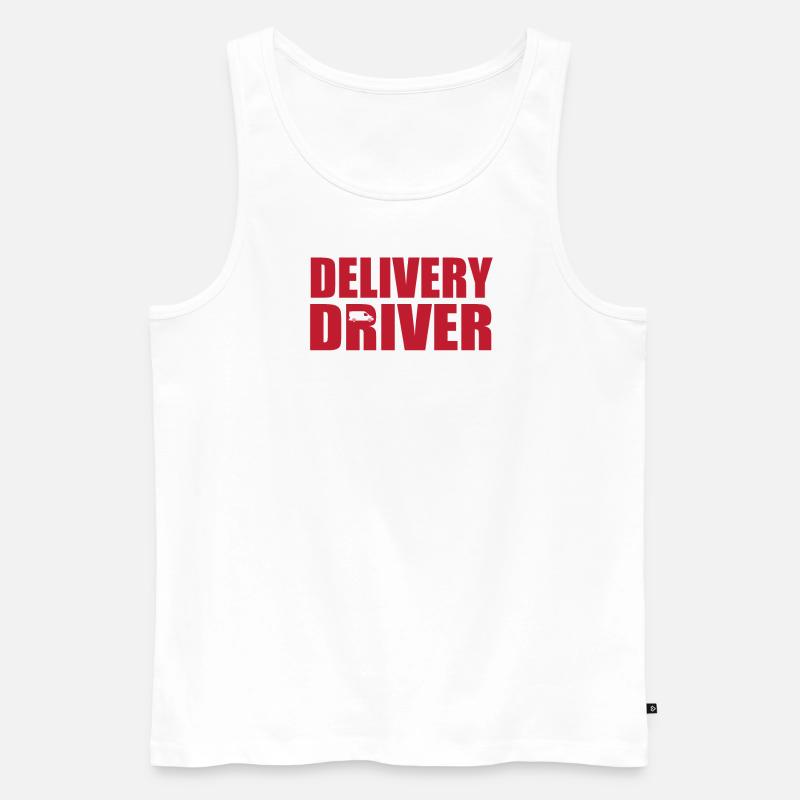 Lieferfahrer - Männer Premium Bio Tank Top - Weiß