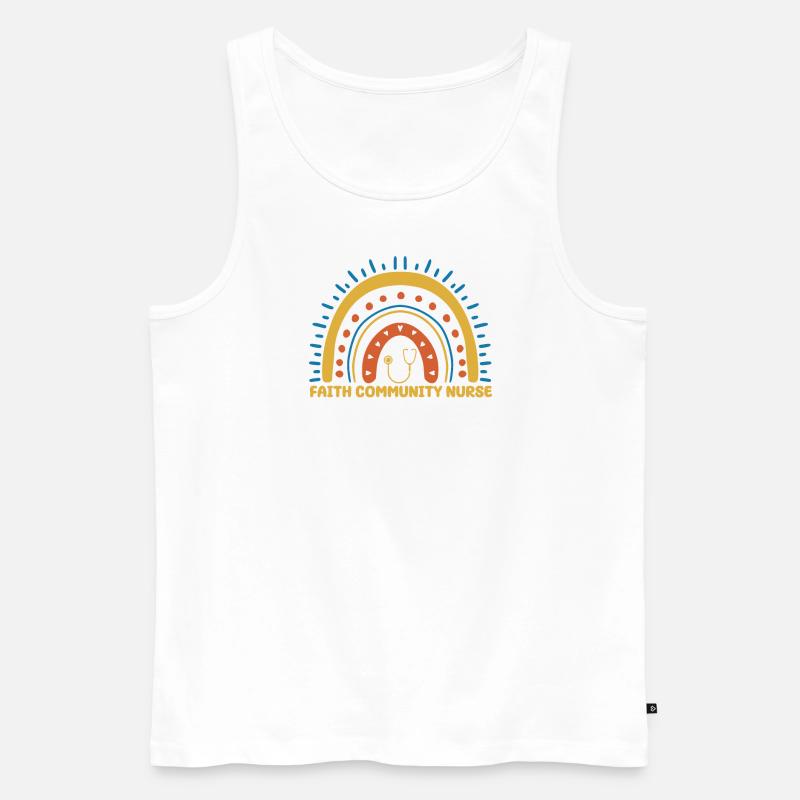 Gemeindekrankenschwester Boho Regenbogen - Männer Premium Bio Tank Top - Weiß