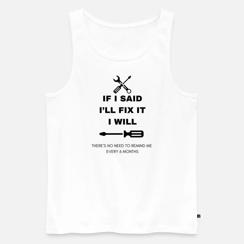 Heimwerker - Männer Premium Bio Tank Top - Weiß