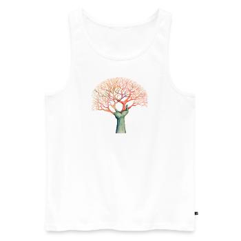Tree Grows From Hand Design - Men's Premium Organic Tank Top - white - Front - AI Model Male 178 light (178cm)