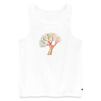 Tree Grows by Hand - Design 2 - Men's Premium Organic Tank Top - white - Front - AI Model Male 178 light (178cm)