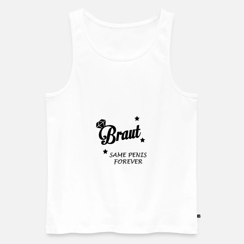 Braut JGA Same Penis forever - Männer Premium Bio Tank Top - Weiß