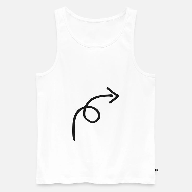 Pfeil - Männer Premium Bio Tank Top - Weiß