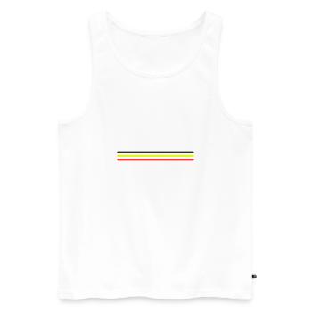 Proud to be a BELGIAN supporter - great - Men's Premium Organic Tank Top - white - Front - Michal (187cm)