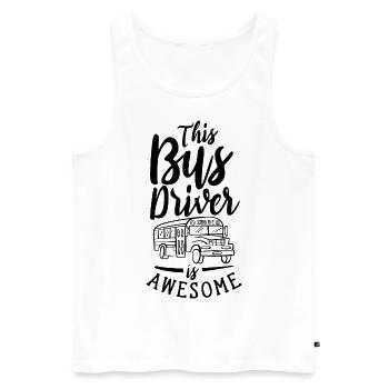Dieser Busfahrer Ist Genial Buslenker Bus Beruf - Männer Premium Bio Tank Top - Weiß - Vorne - AI Model Male 178 light (178cm)