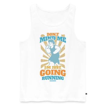 Running Jogging Sport Race Training Gift - Débardeur bio Premium Homme - blanc - Devant - Michal (187cm)