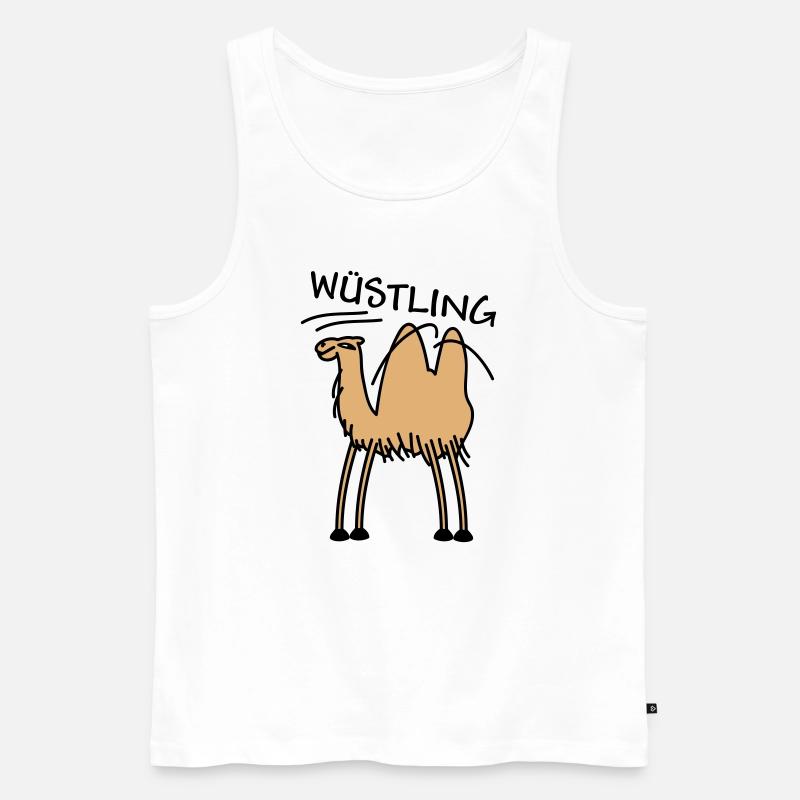 Kamel in der Wüste - Männer Premium Bio Tank Top - Weiß