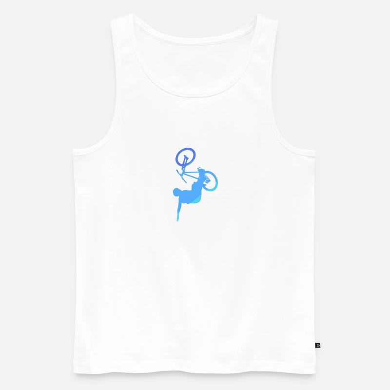 Mountainbiking Downhill Trail Biker - Männer Premium Bio Tank Top - Weiß