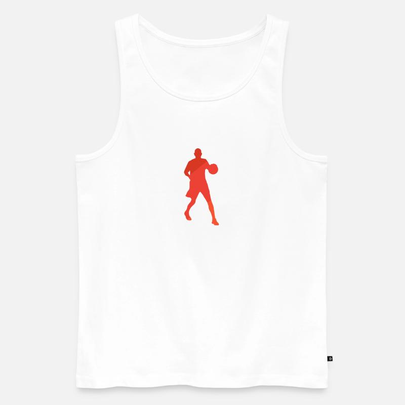 Basketball Dunk Hooping - Männer Premium Bio Tank Top - Weiß