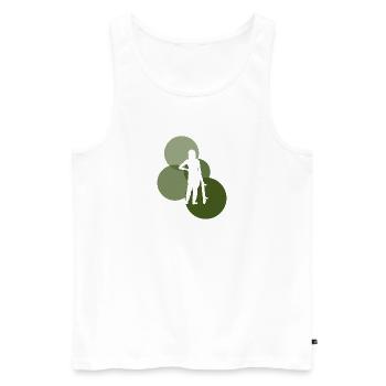 Skateboarding Skateboarder Ollie - Männer Premium Bio Tank Top - Weiß - Vorne - AI Model Male 178 light (178cm)