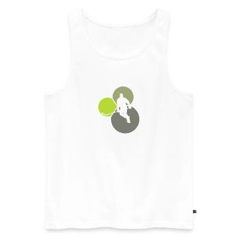 Puck Bodycheck - Men's Premium Organic Tank Top - white - Front - AI Model Male 178 light (178cm)