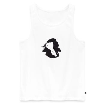 Eishockey Puck Eishockey - Männer Premium Bio Tank Top - Weiß - Vorne - Michal (187cm)