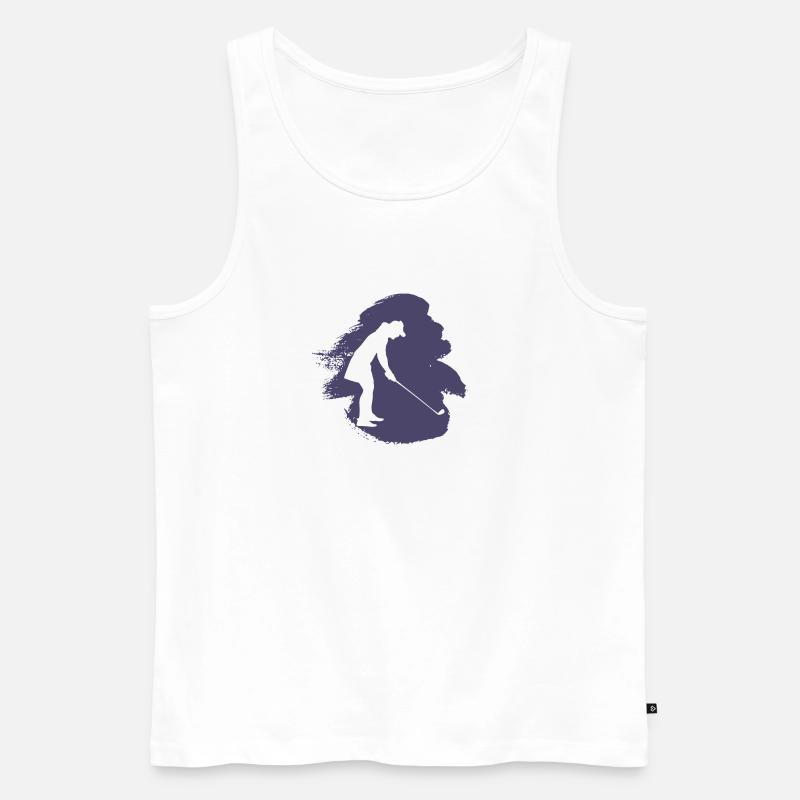 Golf Golf Golfer - Männer Premium Bio Tank Top - Weiß