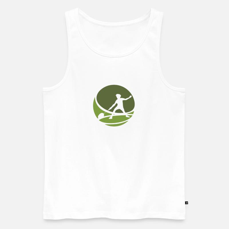Badmintonschläger Badminton Badmintonspieler - Männer Premium Bio Tank Top - Weiß