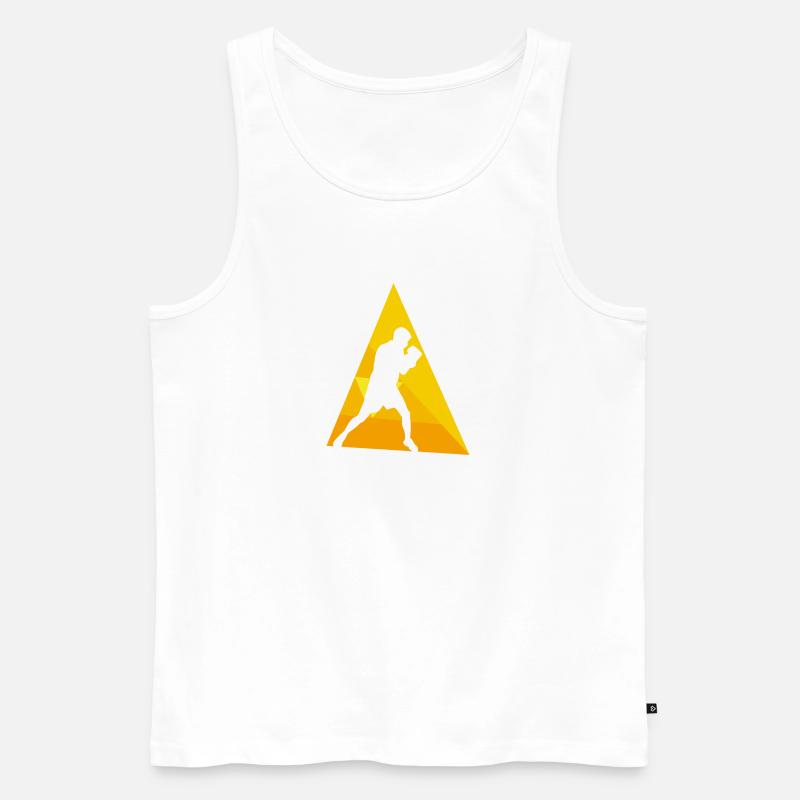 Boxing Jab Boxkampf - Männer Premium Bio Tank Top - Weiß