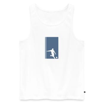 Fussball Kicker Verteidiger Fussballspieler - Männer Premium Bio Tank Top - Weiß - Vorne - Michal (187cm)