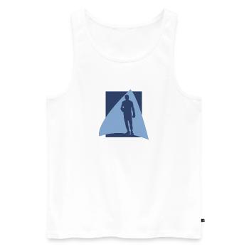 Boxer Uppercut - Männer Premium Bio Tank Top - Weiß - Vorne - Michal (187cm)