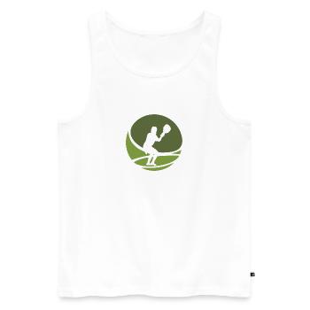 Intercrosse Intercrosse Lacrosse Racket - Men's Premium Organic Tank Top - white - Front - AI Model Male 178 light (178cm)