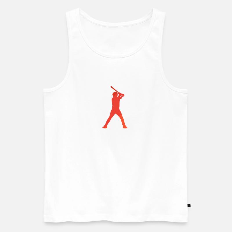Baseball Baserunning Batting - Männer Premium Bio Tank Top - Weiß