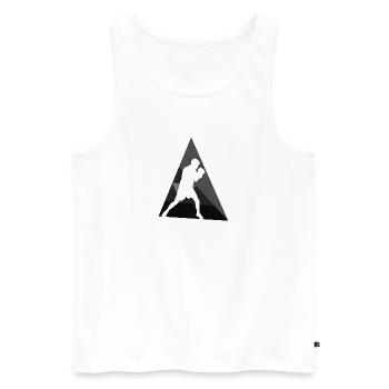 Boxing Jab Punching Bag - Men's Premium Organic Tank Top - white - Front - AI Model Male 178 light (178cm)