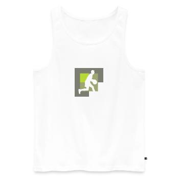Basketball Hooping Basketballspieler - Männer Premium Bio Tank Top - Weiß - Vorne - Michal (187cm)