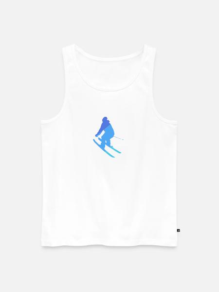 Ski Schnee Schi Skifahrer - Männer Premium Bio Tank Top - Weiß