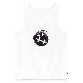 Kraftsport Bodybuilder - Männer Premium Bio Tank Top - Weiß - Vorne - Michal (187cm)