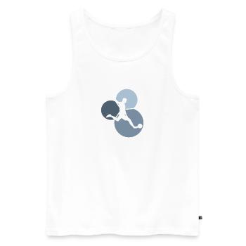 Striker Striker - Men's Premium Organic Tank Top - white - Front - AI Model Male 178 light (178cm)