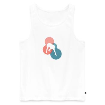 Rugby Football Football - Männer Premium Bio Tank Top - Weiß - Vorne - Michal (187cm)