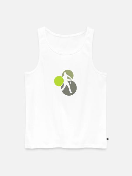 Batting Shortstop - Männer Premium Bio Tank Top - Weiß
