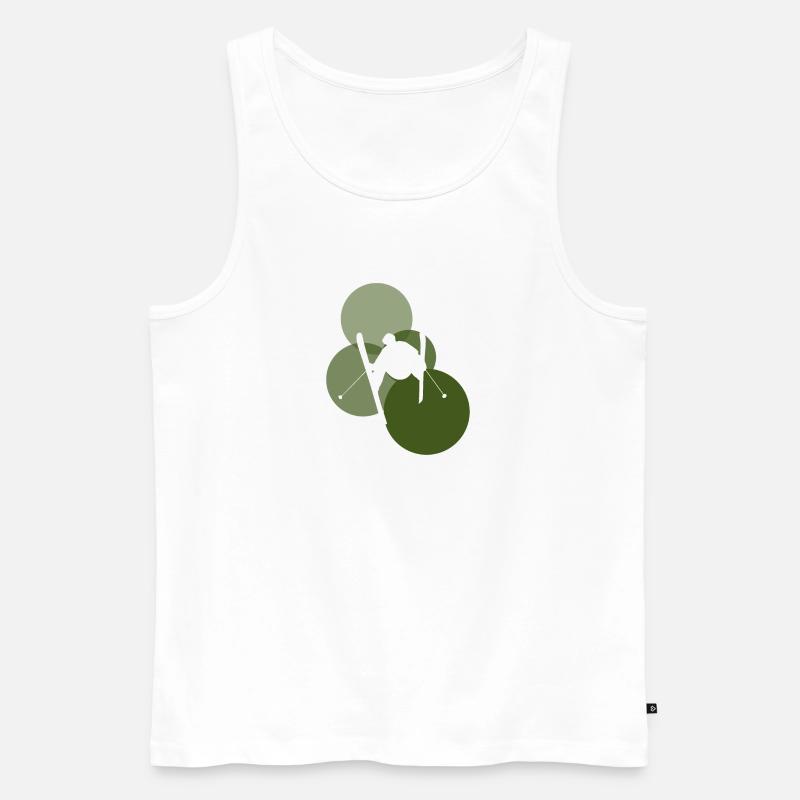 Ski Skiing Schi - Männer Premium Bio Tank Top - Weiß