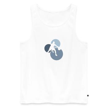 Basketball Hooping - Men's Premium Organic Tank Top - white - Front - AI Model Male 178 light (178cm)