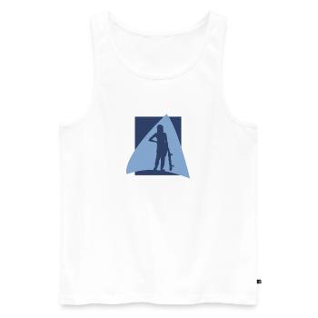 Skaten Skater - Männer Premium Bio Tank Top - Weiß - Vorne - Michal (187cm)