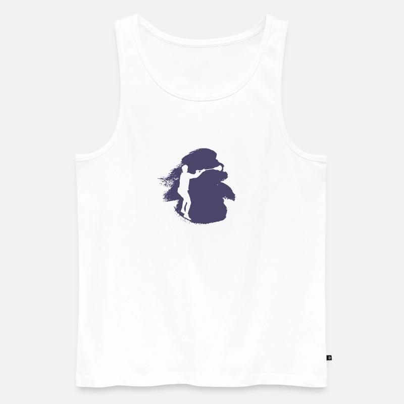 Lacrosse Intercrosse Intercrosse - Männer Premium Bio Tank Top - Weiß