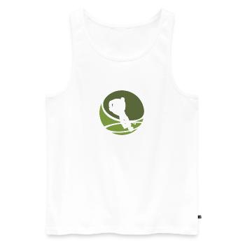 Puck Eishockey Hockey - Männer Premium Bio Tank Top - Weiß - Vorne - Michal (187cm)