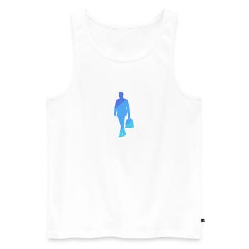 Banking Bänker Banken - Männer Premium Bio Tank Top - Weiß - Vorne - AI Model Male 178 light (178cm)