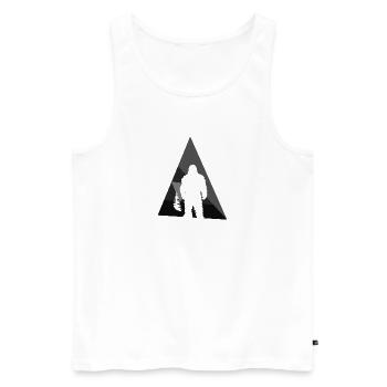 Bigfoot Lochness Big foot - Débardeur bio Premium Homme - blanc - Devant - Michal (187cm)