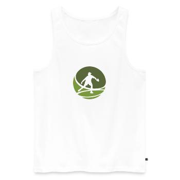 Sports de balle Joueurs de pickleball Joueurs de pickleball - Débardeur bio Premium Homme - blanc - Devant - Michal (187cm)