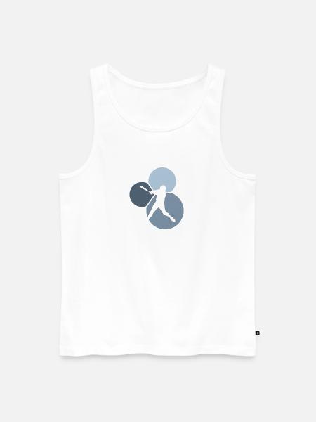 Pitcher Softballschläger Baseball - Männer Premium Bio Tank Top - Weiß