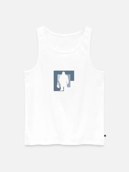 Yeti Lochness Big foot - Männer Premium Bio Tank Top - Weiß