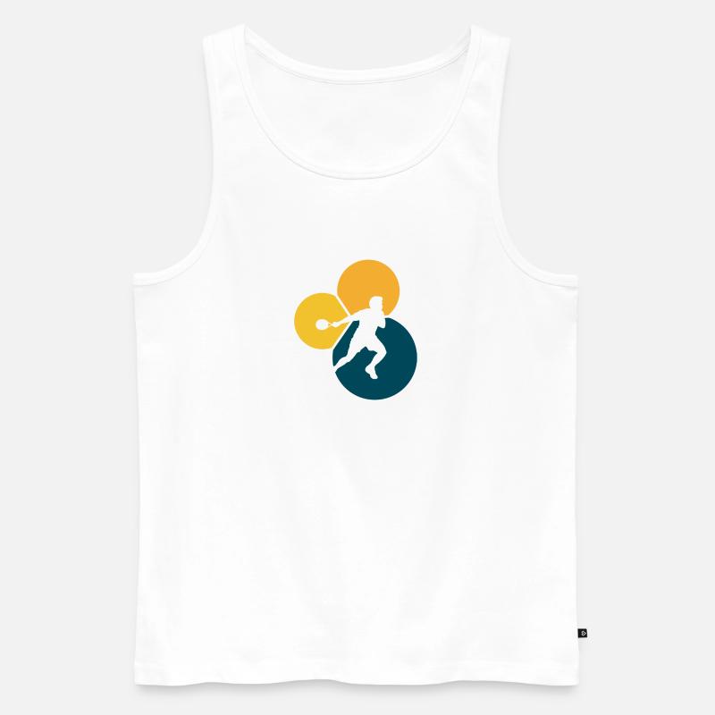 Squashspieler Schläger Squash Spieler - Männer Premium Bio Tank Top - Weiß