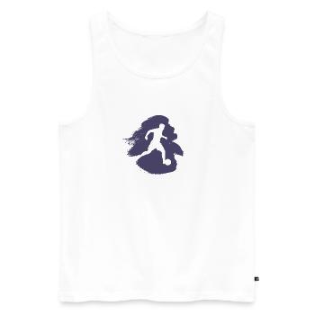 Strandfußball Beachball Fußballspieler - Männer Premium Bio Tank Top - Weiß - Vorne - Michal (187cm)