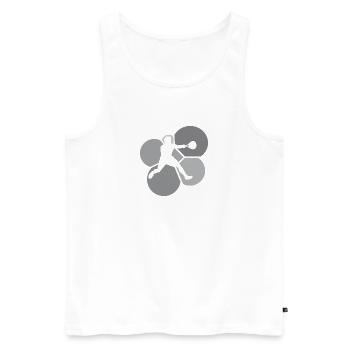 Squashschläger Squashschläger Squashspieler - Männer Premium Bio Tank Top - Weiß - Vorne - AI Model Male 178 light (178cm)
