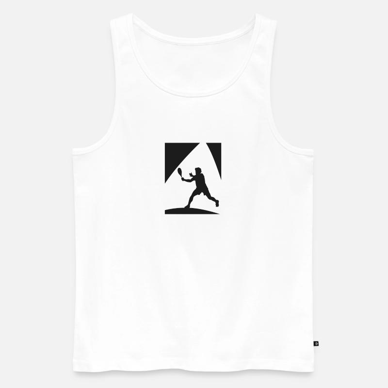 Schläger Squash Squashschläger Squash - Männer Premium Bio Tank Top - Weiß