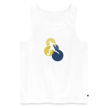 Beachball Fußballspieler Beachball - Männer Premium Bio Tank Top - Weiß - Vorne - Michal (187cm)
