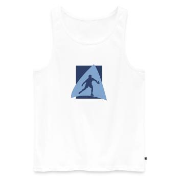 Pickleball Game Tennis Pickleball - Men's Premium Organic Tank Top - white - Front - Michal (187cm)