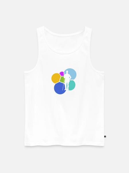 Billardspieler Billardspielerin Billardkugel - Männer Premium Bio Tank Top - Weiß