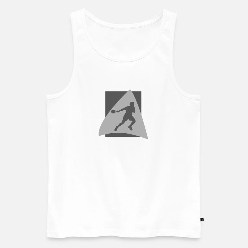Racket Squash Squash Squash Player - Men's Premium Organic Tank Top - white