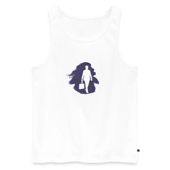 Banken Börse Bänker - Männer Premium Bio Tank Top - Weiß - Vorne - Michal (187cm)