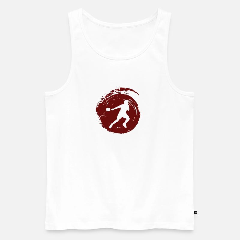 Squash Player Squash Racket Racket - Men's Premium Organic Tank Top - white